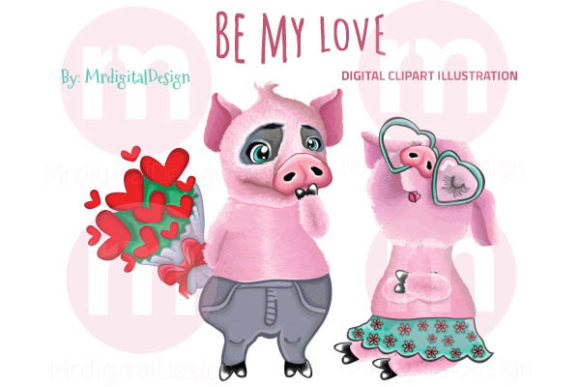 Download Cute Pigs Illustration Sublimation - Pig Collection