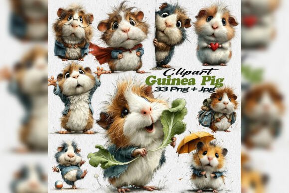 Download Guinea Pig PNG Clipart Small Pet Art - Pig Collection