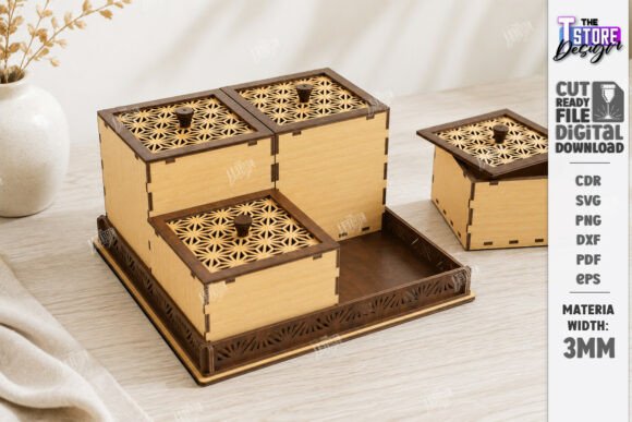 Download Decorative Modular Storage Box Laser Cut - Laser cut Collection