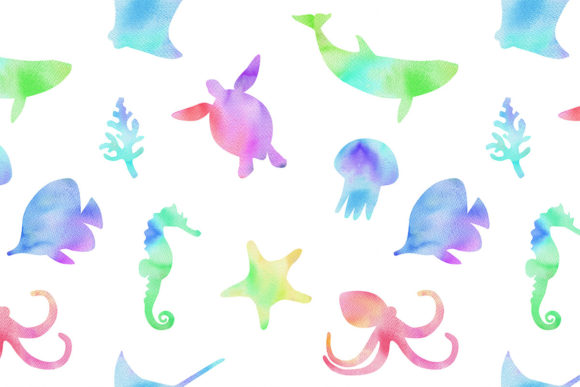 Download Watercolor Sea Animals - Premium Resources