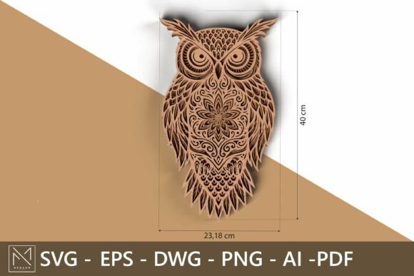Download Mandala Owl SVG – 3D Laser Cut Art - Laser cut Collection