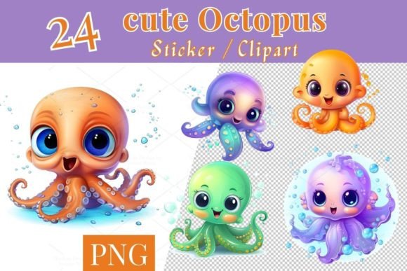 Download 24 Cute Octopus Clip Art PNG 753 - Octopus clip art Collection