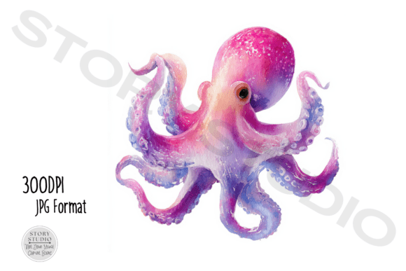 Download Colorful Ocean Octopus Clip Art Set - Octopus clip art Collection