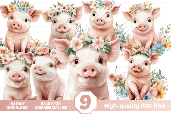 Download Watercolor Piglet Clipart, Cute Pig PNG - Pig Collection