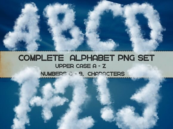 Download Cloud Alphabet Letters and Numbers PNG - Cloud Collection