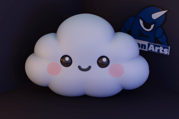 Download Fluffy Cartoon Cloud&nbsp;3D Model&nbsp;for Easy 3D Printing - Cloud Collection