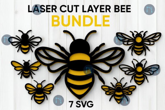 Download Laser Cut Layer Bee SVG Bundle - Laser cut Collection