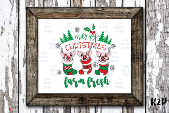 Download Merry Christmas Farmfresh Cute Pigs - Pig Collection